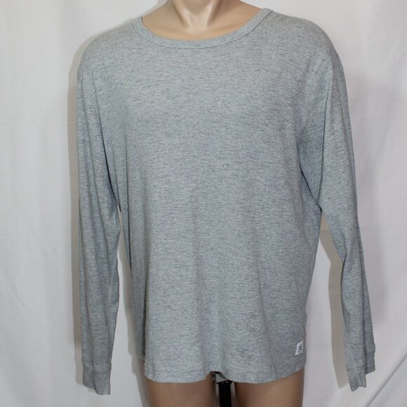 Reigning Champ long sleeve T-shirt 1x1 slub rib cotton gray Man size Large - Picture 2 of 8